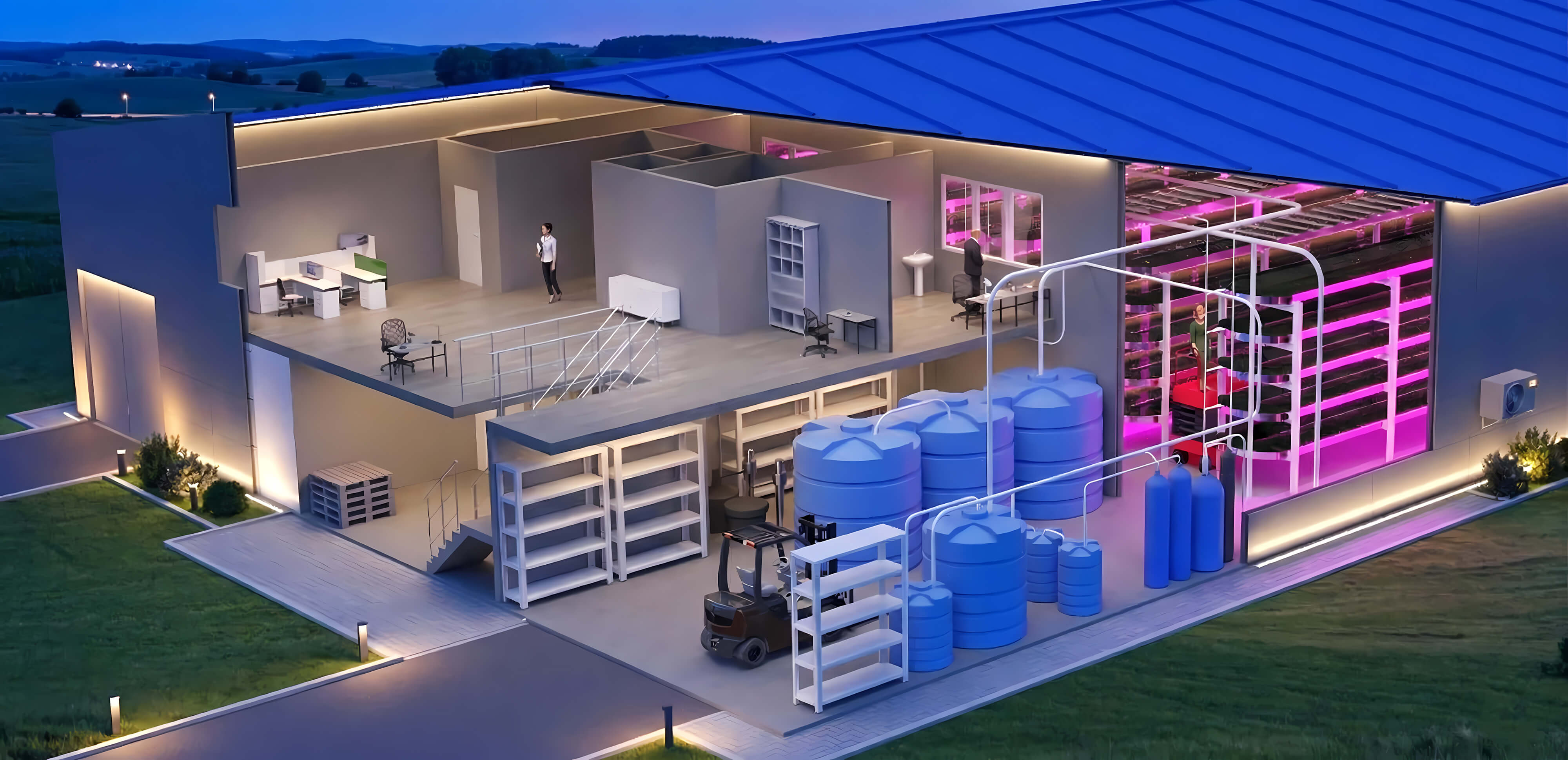 Industrial photobioreactor installation